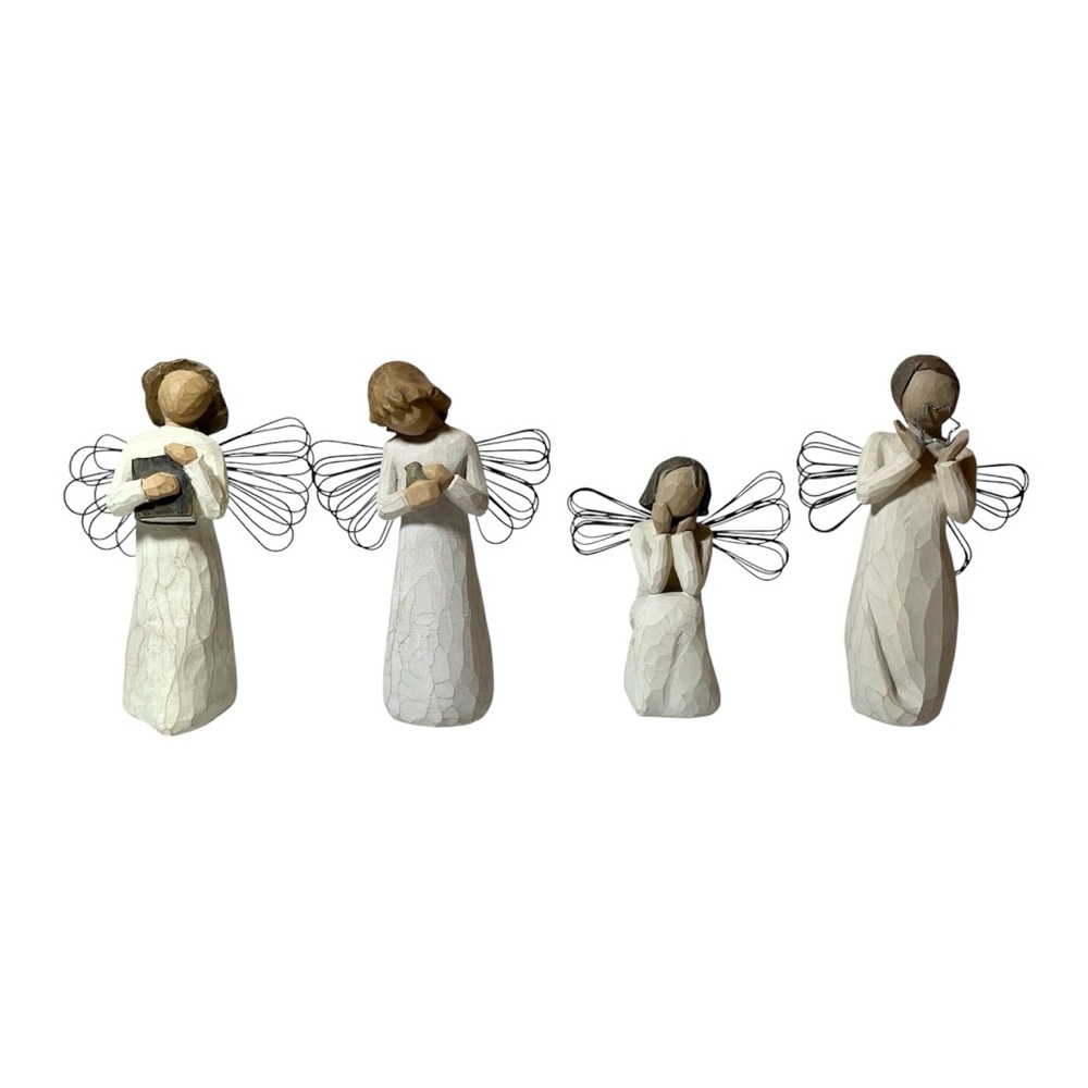 Willow Tree Angel Lot 4 Learning Healing Caring Bright Star Figurines Y2K Decor